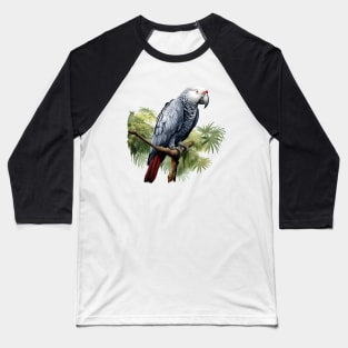 African Grey Parrot Baseball T-Shirt